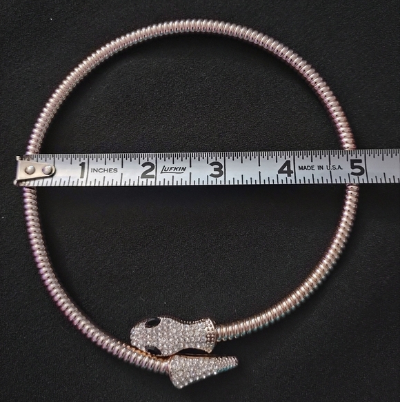 Silver Choker Snake Necklace NWOT - Picture 5 of 6
